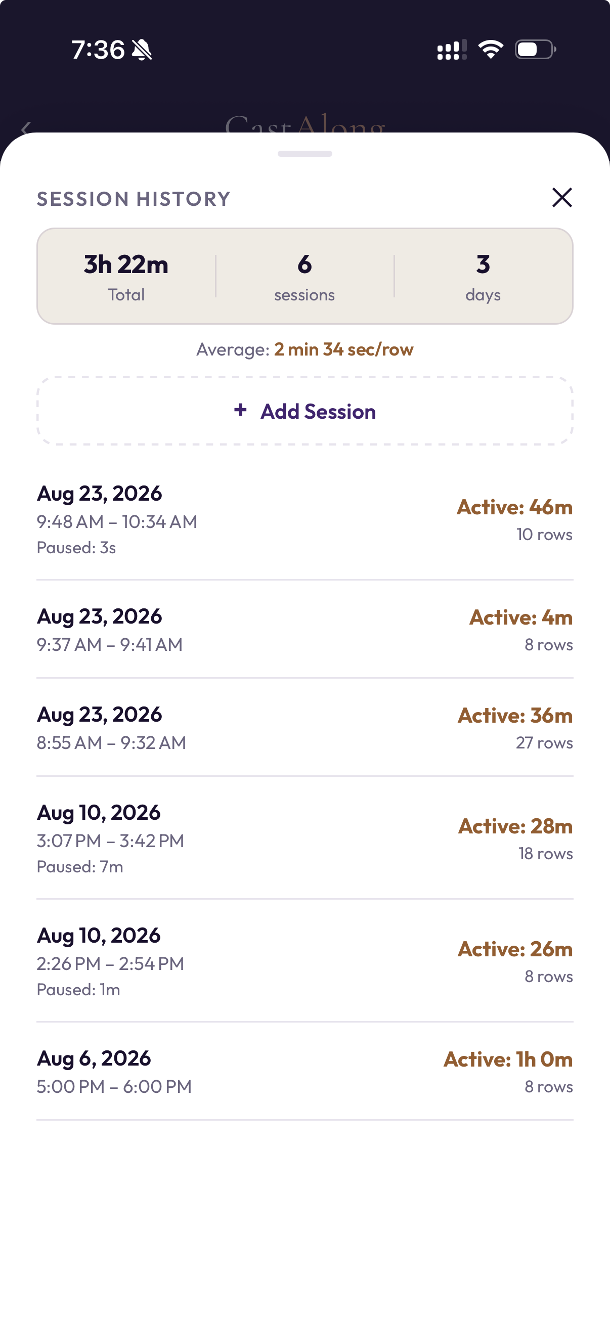 Cast Along app screenshot